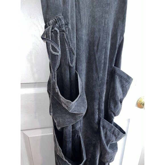 NWT EASEL Lux Mineral Wash Sleeveless Stretch Harem Leg Back Zip Jumpsuit - Picture 7 of 16